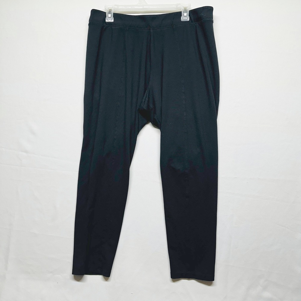 Est. 1946 Womens Plus Size 18/20W Black Ponte Knit Seamed Pull On Leggings Pants
